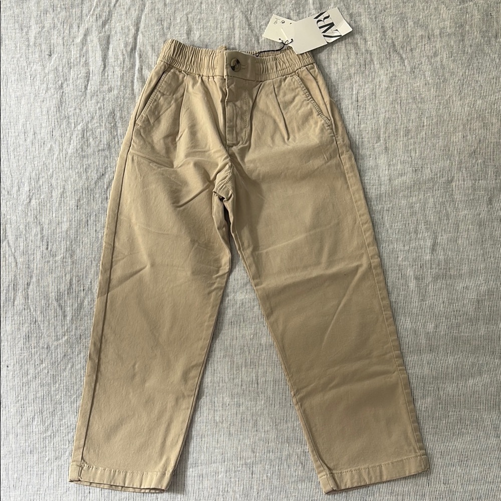 Zara Boys Khaki Pants size 6 NWT